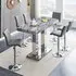 Caprice Large Bar Table with 6 Ripple Stools - Grey, MDF