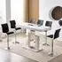 Caprice Large Bar Table with 6 Ritz Stools - Black White