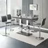Caprice Large Bar Table with 6 Ritz Stools - Concrete Effect