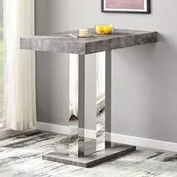 Caprice Rectangular Bar Table - Concrete Effect