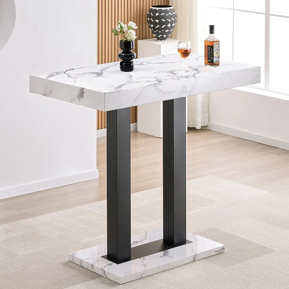 Caprice Small Bar Table - Diva Marble Effect