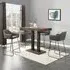 Caprice Small Bar Table with 4 Brooks Stools - Grey, Oak