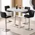 Caprice Small Bar Table with 4 Candid Stools - Black, Filo Marble