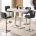 Caprice Small Bar Table with 4 Candid Stools - Grey, Filo Marble