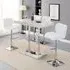 Caprice Small Bar Table with 4 Candid Stools - White, Magnesia