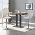 Caprice Small Bar Table with 4 Candid Stools - White, Rustic Oak