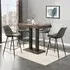 Caprice Small Bar Table with 4 Oston Stools - Grey, Oak