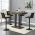Caprice Small Bar Table with 4 Ripple Black Stools - Oak, Black
