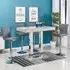 Caprice Small Bar Table with 4 Ripple Stools - Grey Oak, Grey