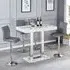 Caprice Small Bar Table with 4 Ripple Stools - Magnesia, Grey