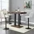 Caprice Small Bar Table with 4 Ripple Stools - Oak, Black