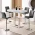 Caprice Small Filo Bar Table with 4 Ripple Stools - Grey