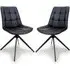 Captiva Dining Chairs - Black, Faux Leather