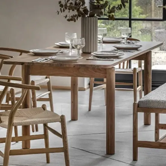 Captiva Rectangular Dining Table - Natural, Acacia Wood