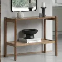 Captiva Round Console Table - Natural, Acacia Wood