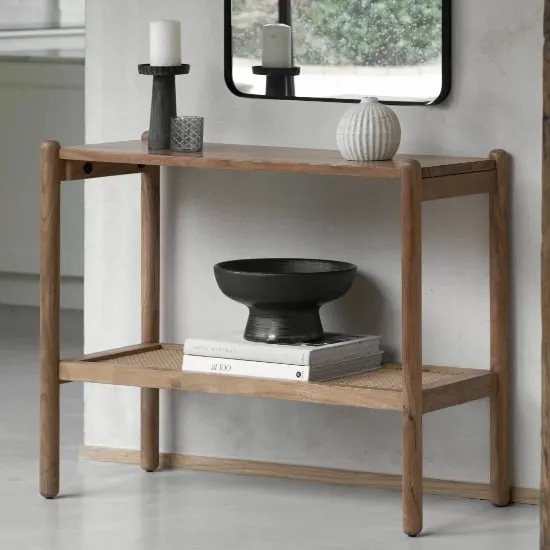 Captiva Round Console Table - Natural, Acacia Wood image