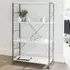 Carbine Wooden Bookcase with Metal Frame - White