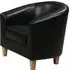 Cardea 1-Seater Sofa - Black, PU Leather