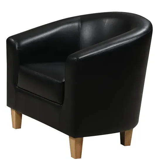 Cardea 1-Seater Sofa - Black, PU Leather