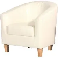 Cardea 1-Seater Sofa - Cream, PU Leather alternate view