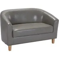 Cardea 2-Seater Sofa - Grey, PU Leather