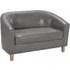 Cardea 2-Seater Sofa - Grey, PU Leather