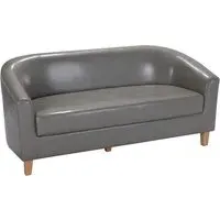 Cardea 3-Seater Sofa - Grey, PU Leather