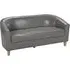 Cardea 3-Seater Sofa - Grey, PU Leather