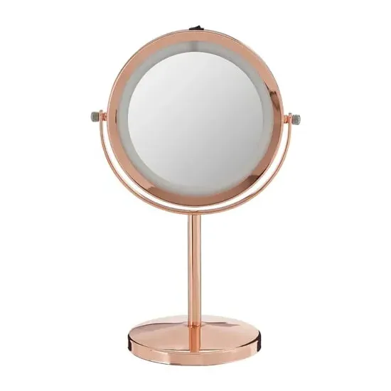 Cardiff Dressing Mirror with LED - Rose Gold