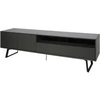 Cardiff Large TV Stand with Storage - Charcoal, Wood