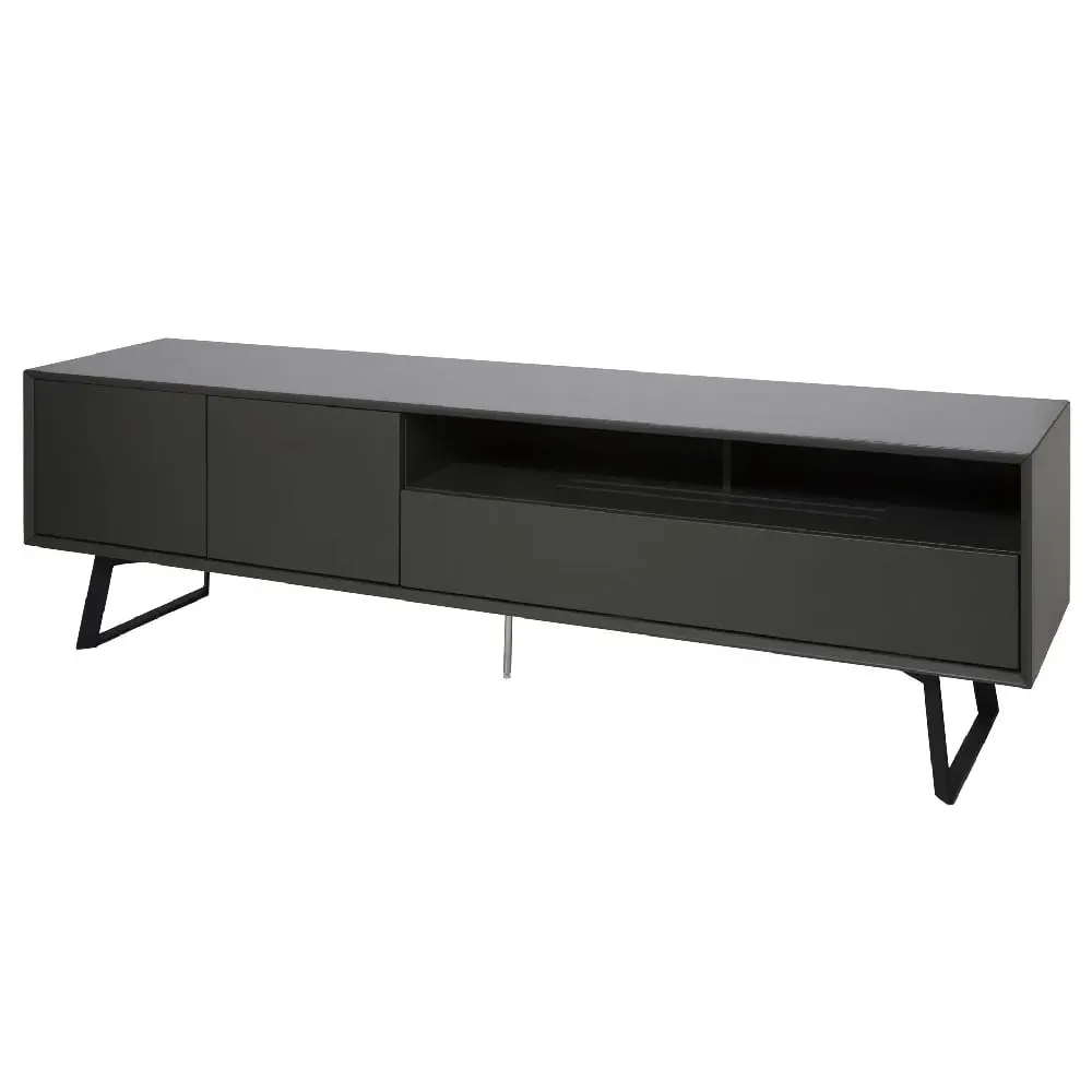 Cardiff Large TV Stand with Storage - Charcoal, Wood image
