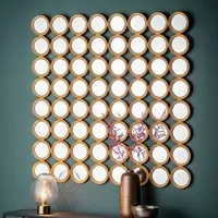 Cardwell Circles Bevelled Wall Mirror - Gold