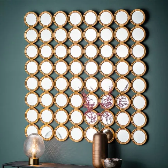 Cardwell Circles Bevelled Wall Mirror - Gold image