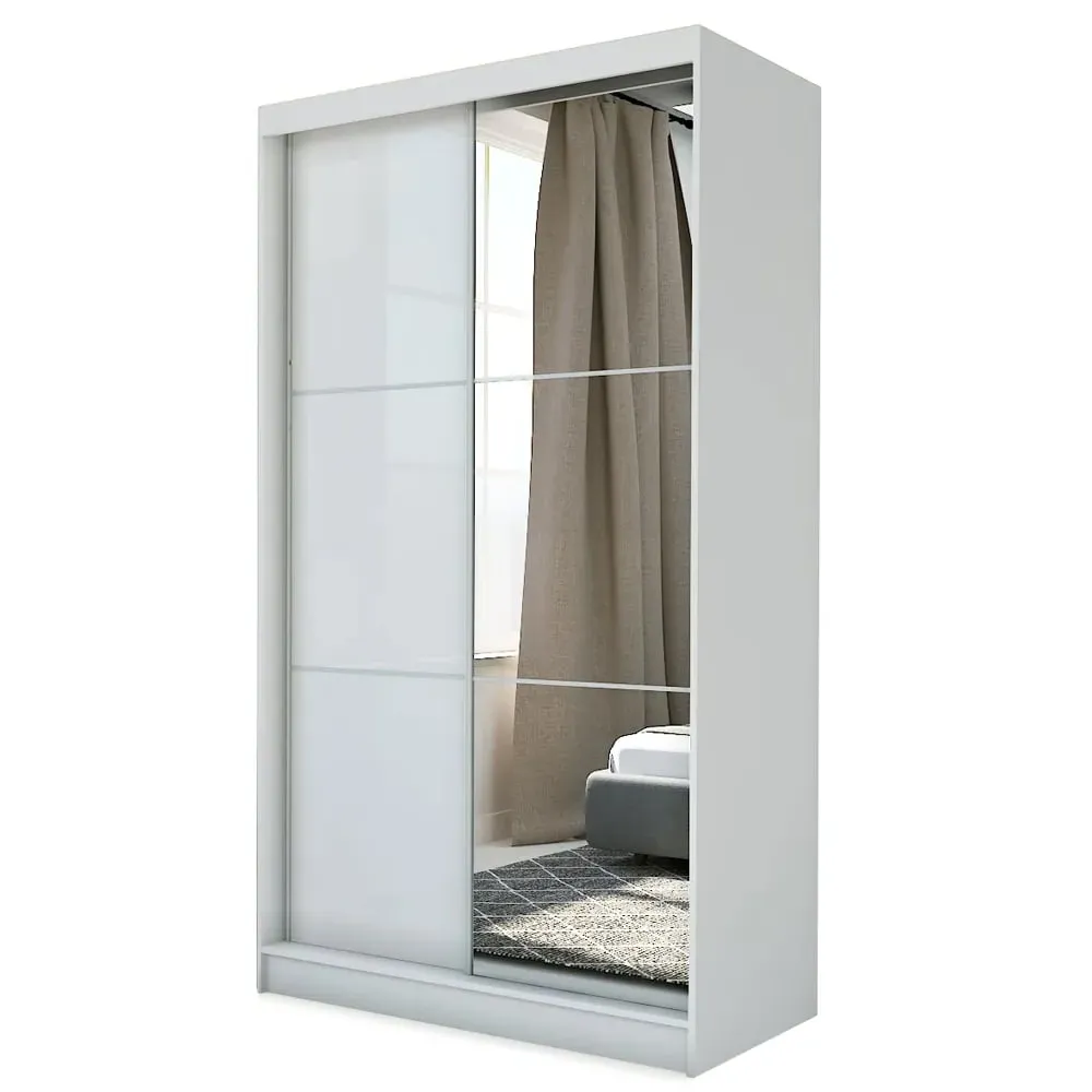 Cardwell Small Wardrobe with 2 Sliding Doors - White image