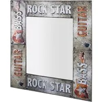 Carefree Metal Wall Mirror - Rockstar Vintage alternate view