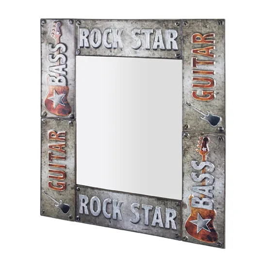 Carefree Metal Wall Mirror - Rockstar Vintage product