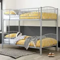 Carfu Metal Single Bunk Bed - Silver