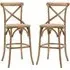 Caria Bar Stools with Rattan Seat - Natural, Wood