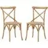 Caria Dining Chairs with Rattan Seat - Natural, Wood
