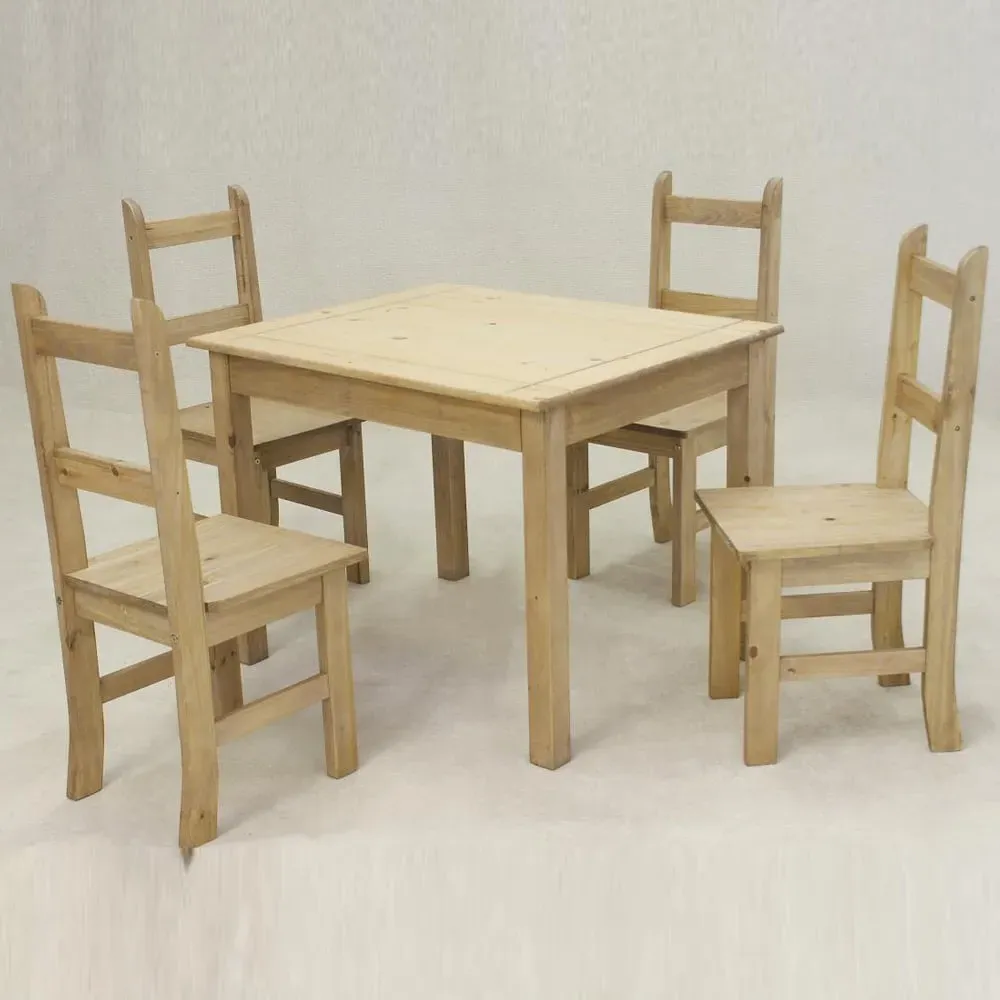 Cariad Dining Table with 4 Chairs - Oak