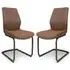 Caribou Dining Chairs Set of 2 - Antique Brown, Fabric