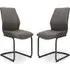 Caribou Dining Chairs Set of 2 - Grey, Fabric