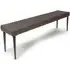 Caribou Fabric Dining Bench with Metal Legs - Grey