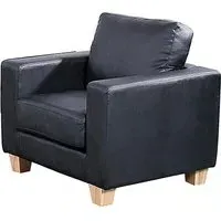 Caridad 1 Seater Sofa - Black, PU Leather alternate view