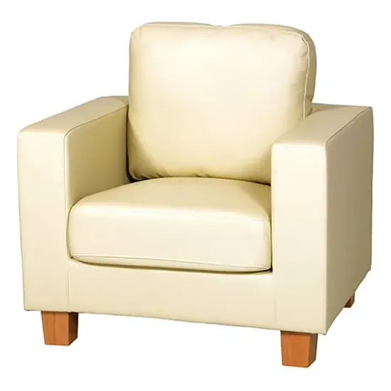 Caridad 1-Seater Sofa - Cream, PU Leather image