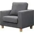 Caridad 1-Seater Sofa - Dark Grey, Linen