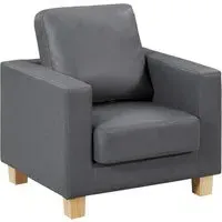 Caridad 1 Seater Sofa - Grey, PU Leather alternate view
