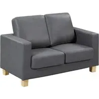 Caridad 2-Seater Sofa - Grey, PU Leather