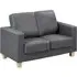 Caridad 2-Seater Sofa - Grey, PU Leather