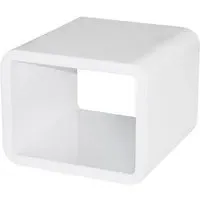 Cariel Square Lamp Table - White, High Gloss
